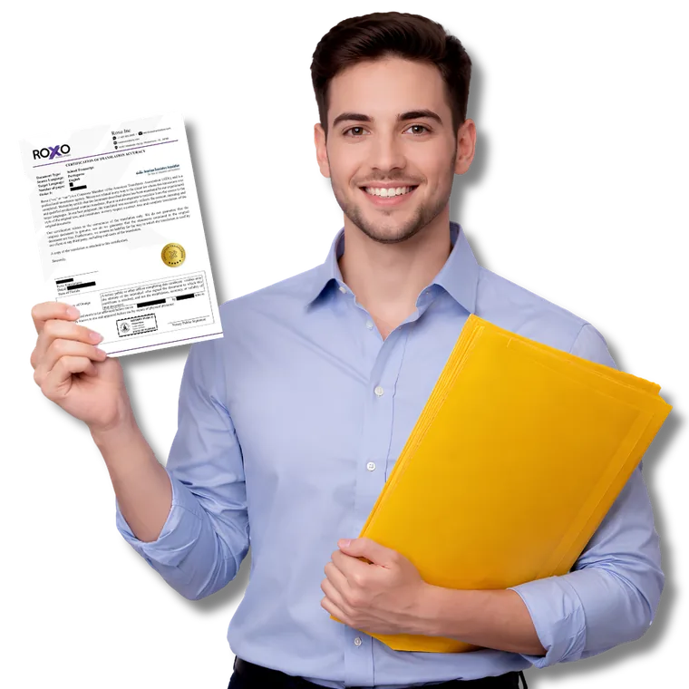 Certified translator in Bedford Park translating a certificate for USCIS with digital delivery