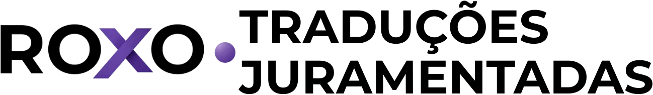 Logotipo da Roxo Traduções