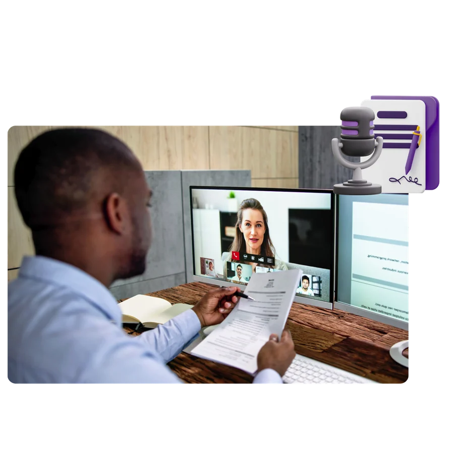 Professional audio and video transcription services