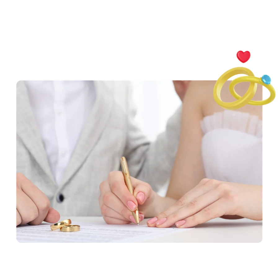 Professional translator working on marriage certificate translation