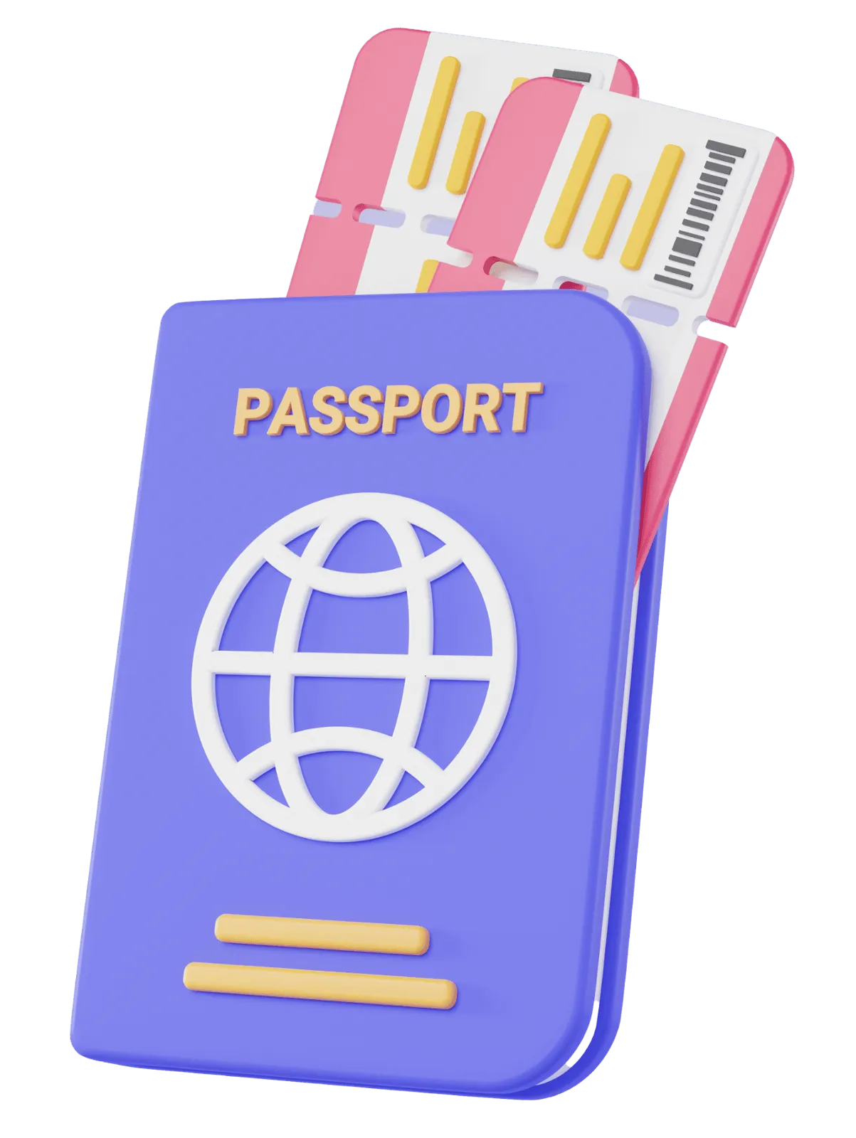 Passaportes em portfólio de tradução profissional certificada