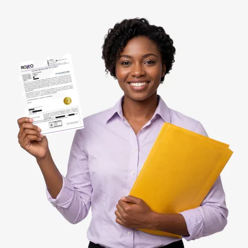 Certified translator in North Carolina reviewing official documents for USCIS
