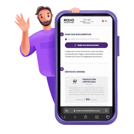 Cómo solicitar una cotización de precio de traducción por WhatsApp o en el sitio web, Roxo Traducciones