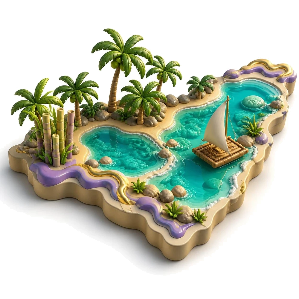 Piscinas naturais, jangada, coqueiros e cana-de-açúcar de Alagoas
