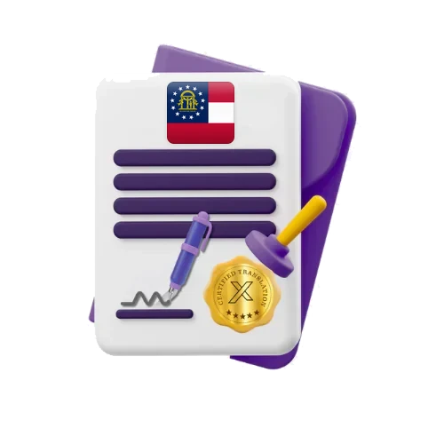 Certified translation of official documents in Georgia for USCIS and institutions