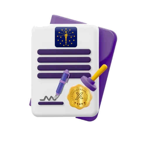 Certified translation of official documents in Indiana for USCIS and institutions