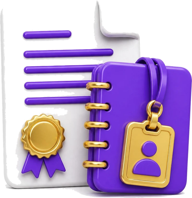 Employee handbook: 3D illustration of the document
