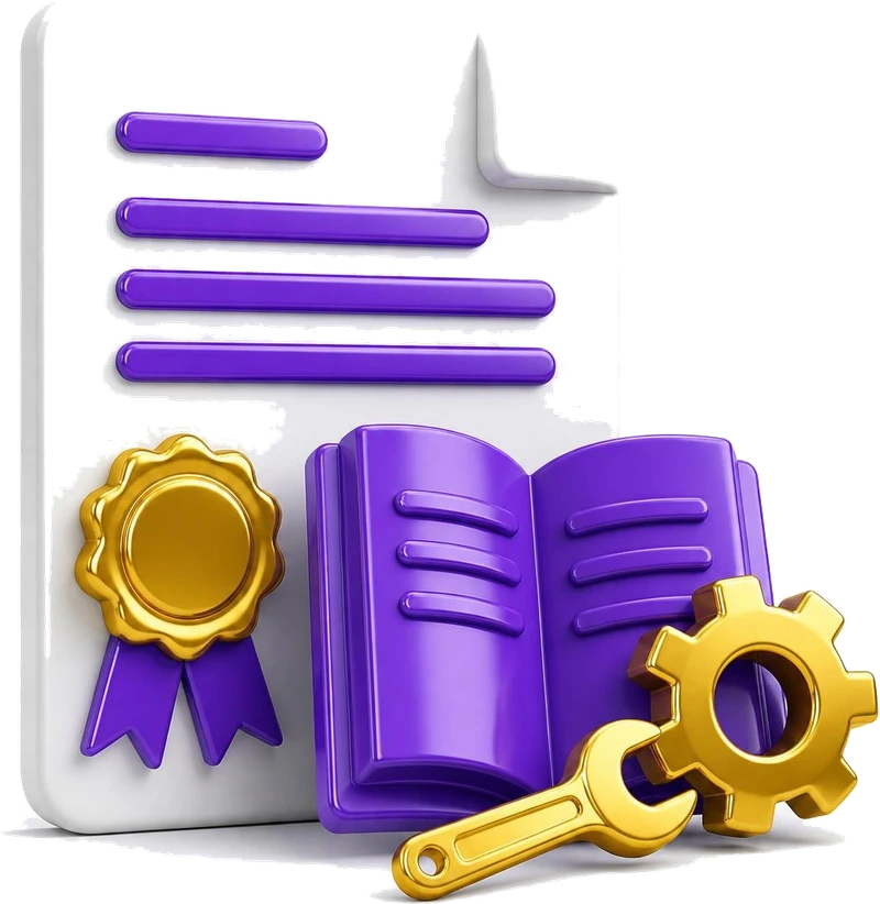 Manual do usuário: ilustração 3D do documento