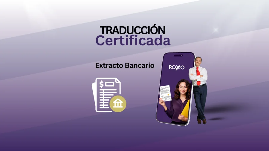 Traducción certificada de extracto bancario con Roxo Translations.