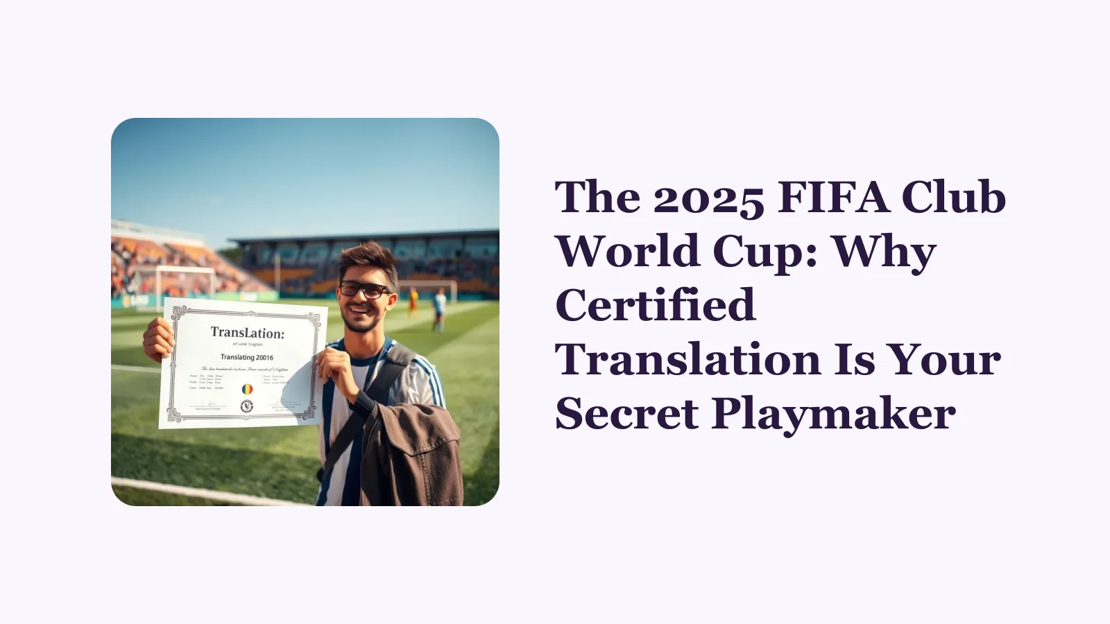 The 2025 FIFA Club World Cup: Why Certified Translation Is Your Secret Playmaker