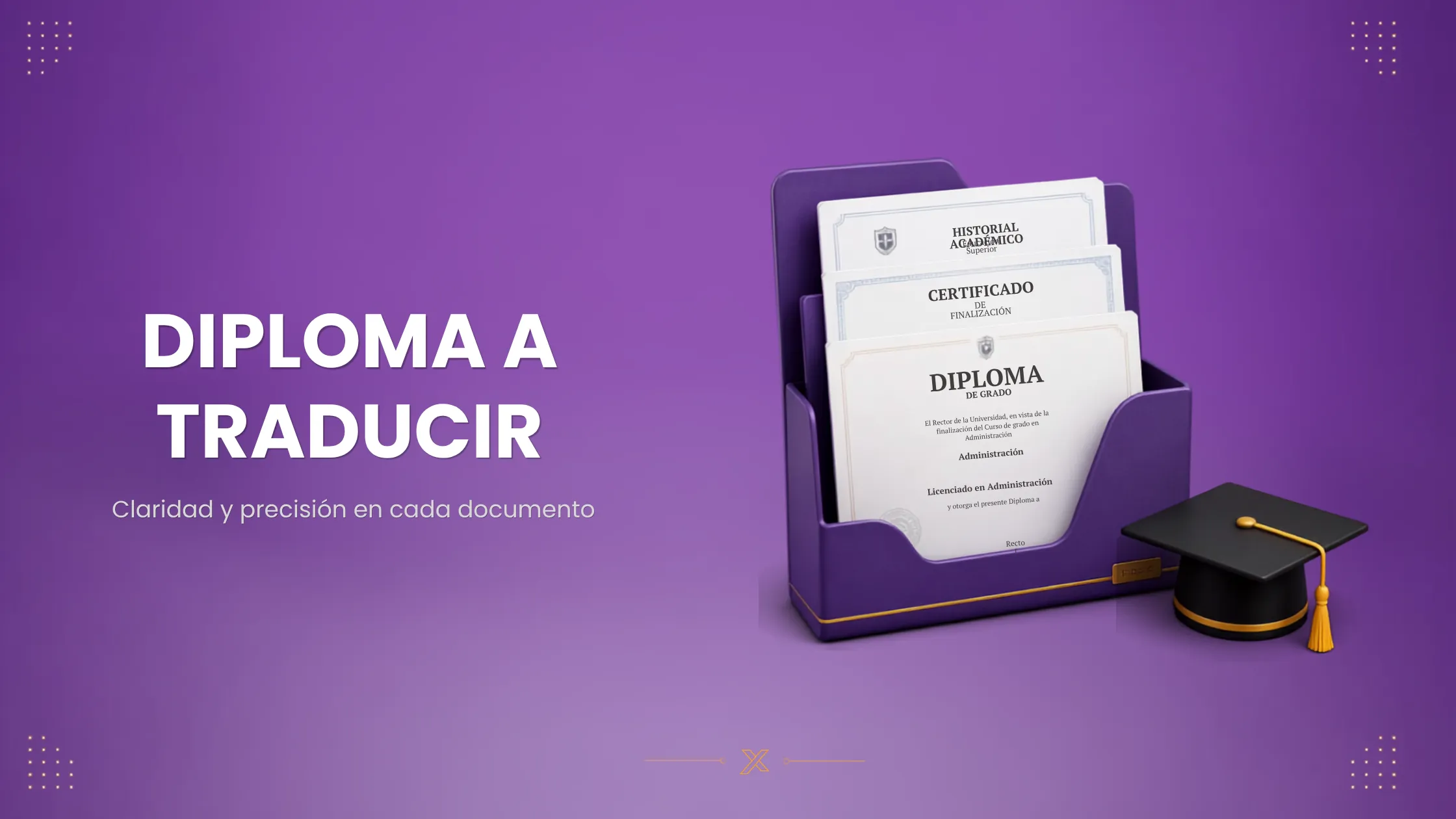 Diploma, certificado e historial académico para traducir, Roxo Traducciones