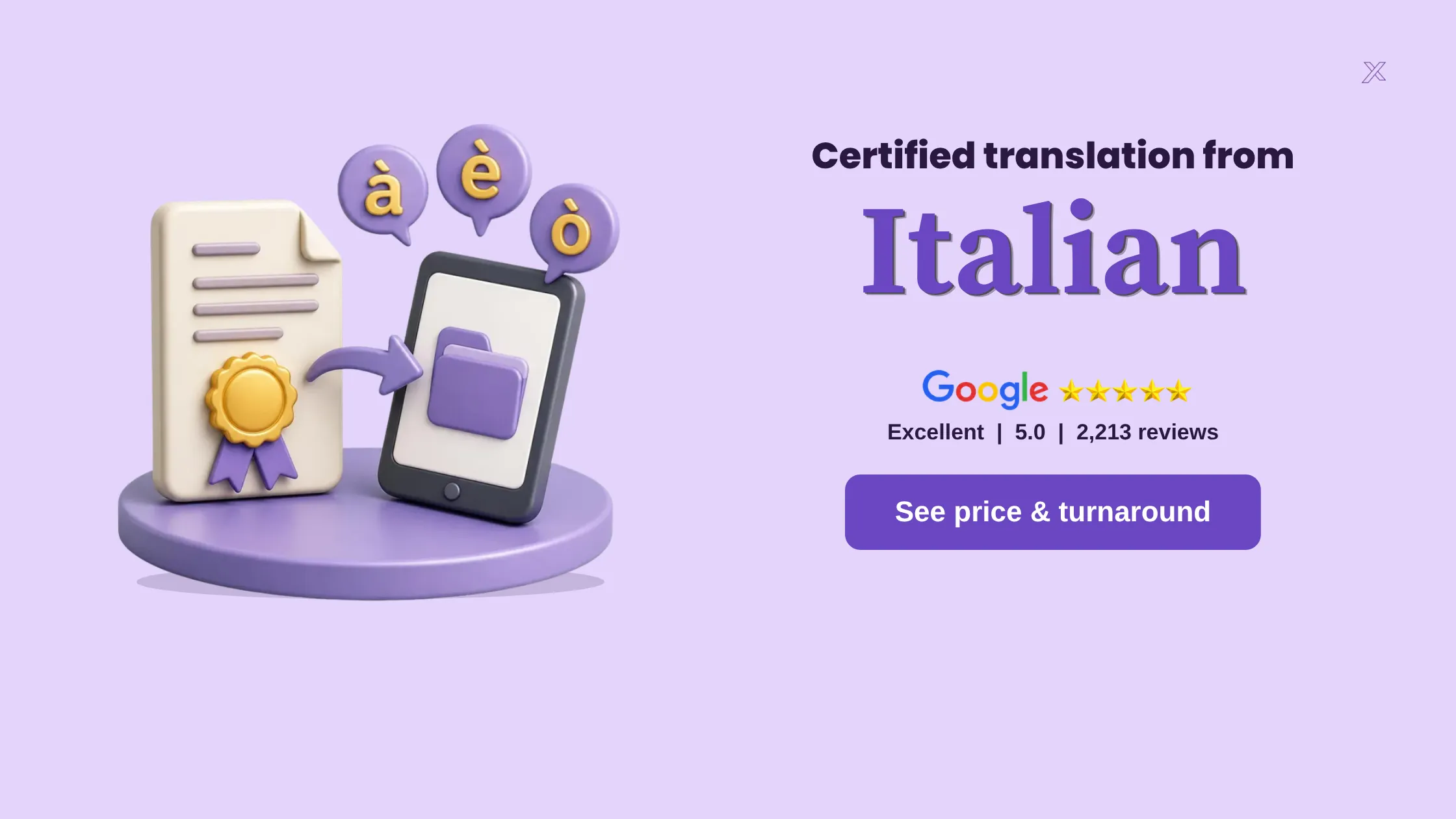 Certified document and phone with Italian letters: certified translation from Italian, Roxo Translations