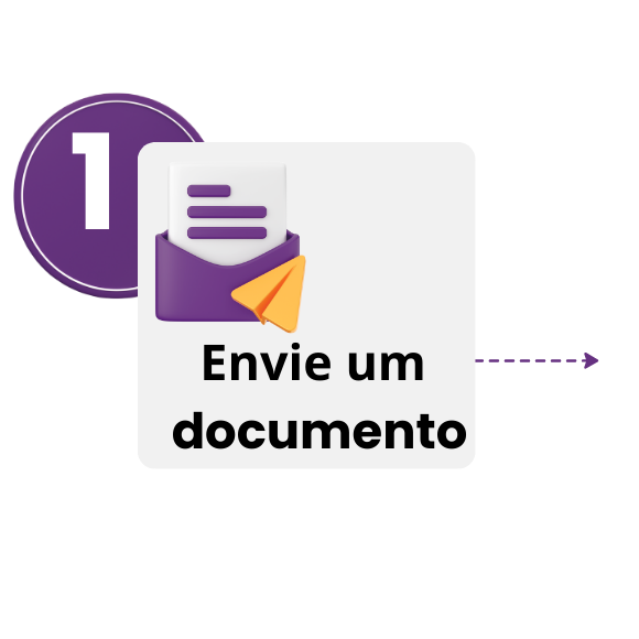 Etapa 1 do processo: envie seus documentos pelo WhatsApp para receber o preço de tradução