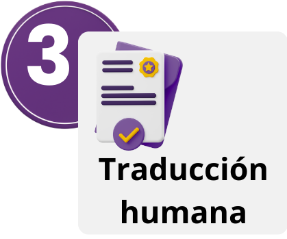 Paso 3 del proceso: traducción humana certificada realizada por profesionales especializados