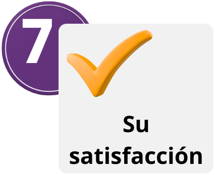 Paso 7 del proceso: satisfacción garantizada del cliente con la traducción certificada