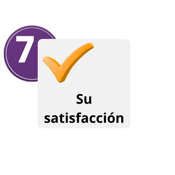 Paso 7 del proceso: satisfacción garantizada del cliente con la traducción certificada