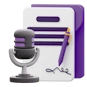 Ícono de transcripción profesional de audio y video con alta precisión para empresas