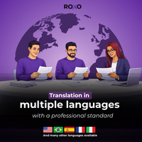 Need accurate translations for official use? Roxo delivers professional, consistent translations in multiple languages with expert review and clean formatting.