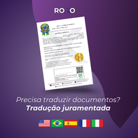 Documento oficial traduzido com destaque para serviço de tradução juramentada para documentos internacionais.