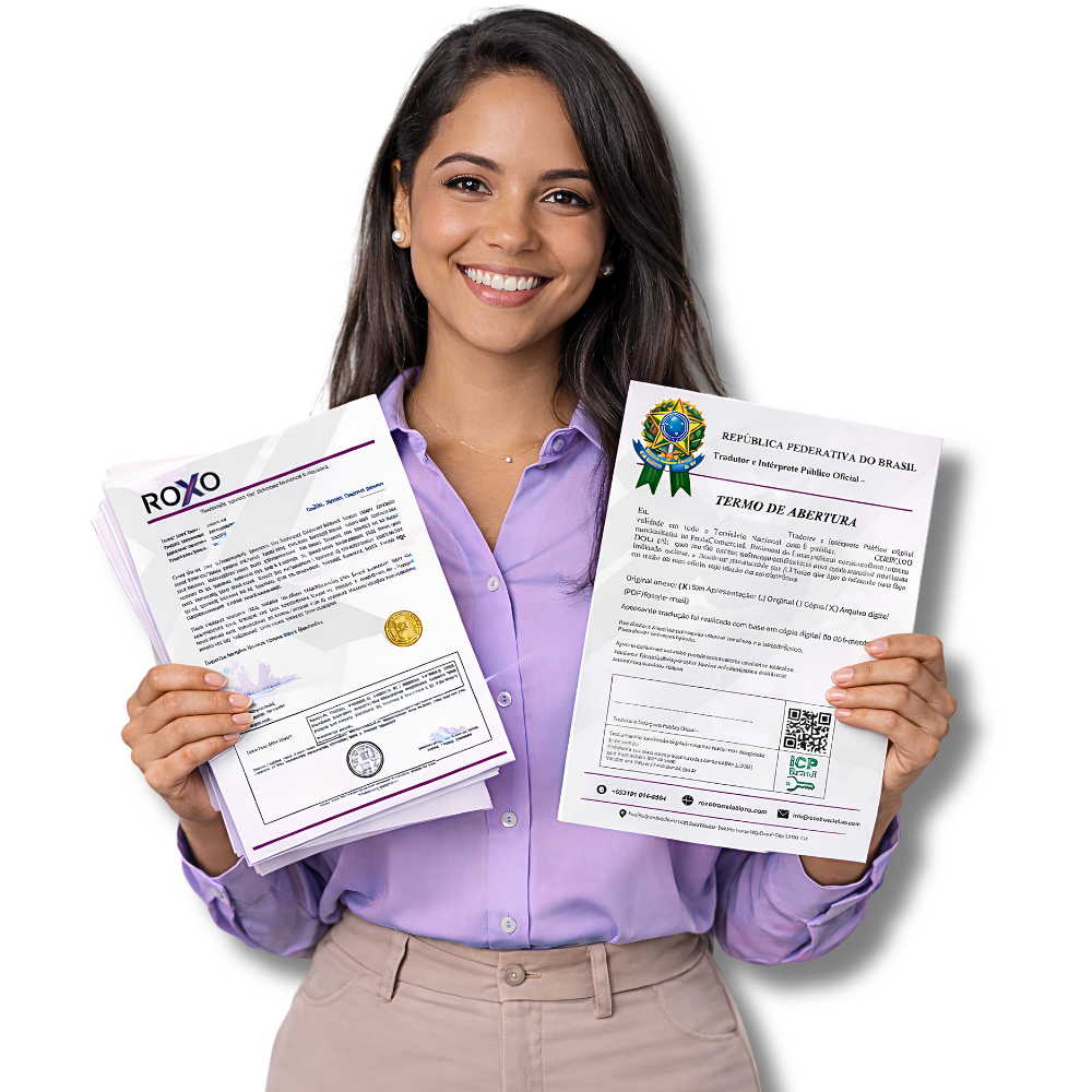 Tradutor certificado em Depew traduzindo certidão para USCIS com entrega digital