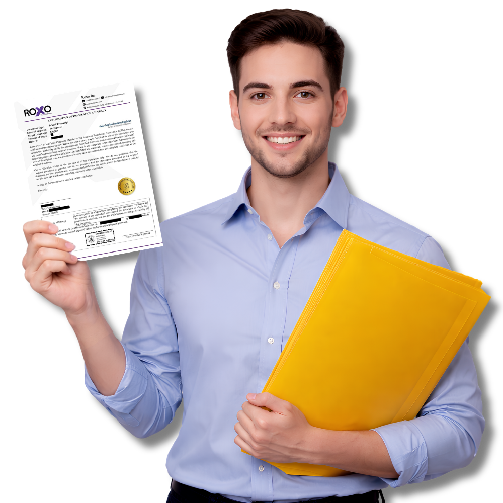 Certified translator in San Francisco translating a certificate for USCIS with digital delivery