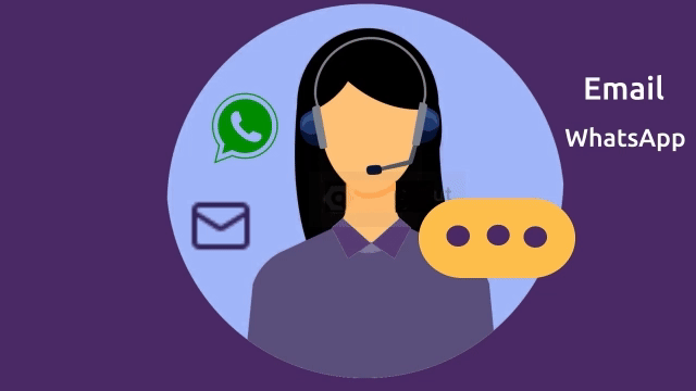 Ilustración del equipo de atención de Roxo Traducciones con opciones de contacto por WhatsApp y correo electrónico.